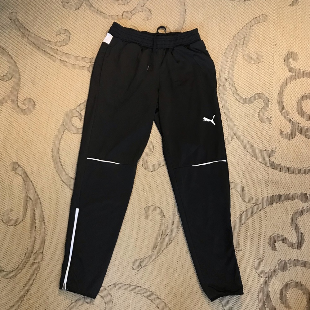 PUMA Mens Joggers Black Size Medium